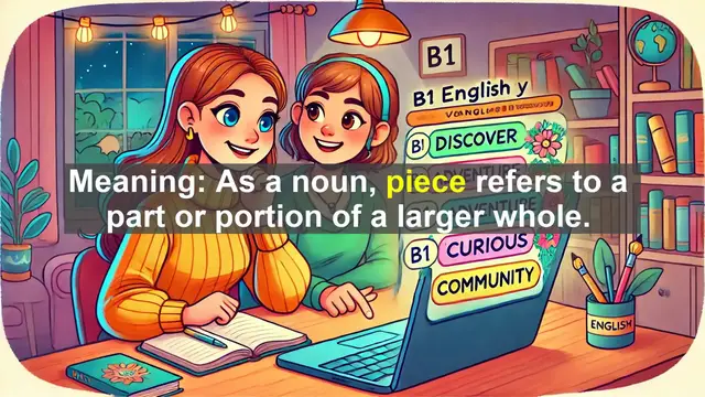Video thumbnail for 2500 Must Know CEFR B1 Vocabulary - Understanding the Word 'Piece': A Comprehensive Guide