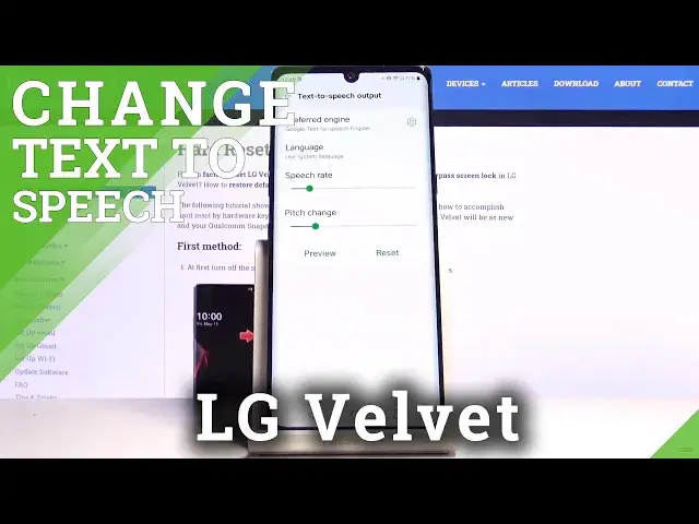 Video thumbnail for How to Change Text to Speech on LG VELVET – Text to Speech