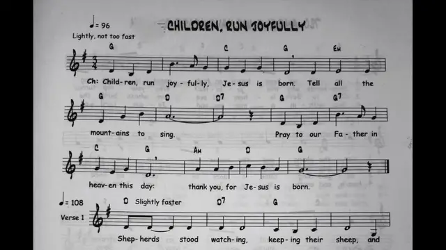 'Video thumbnail for Children Run Joyfully - Catholic Mass Song Sheet Music'