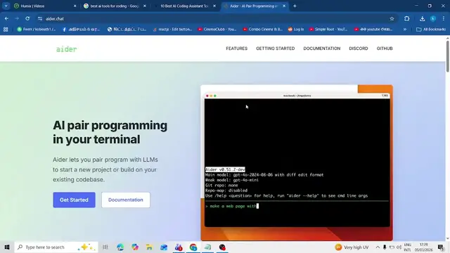 Video thumbnail for The Ultimate Free AI Tool for programmers Aider chat AI