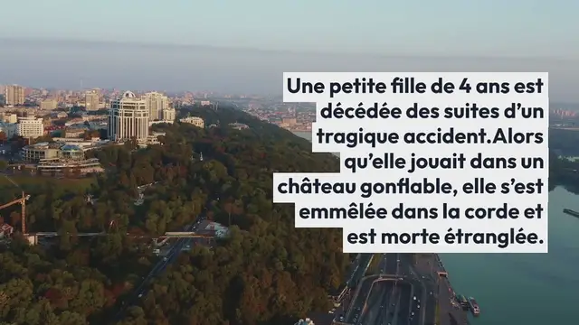 Video thumbnail for Un enfant de 4 ans est mort après s’être étouffé dans un château gonflable