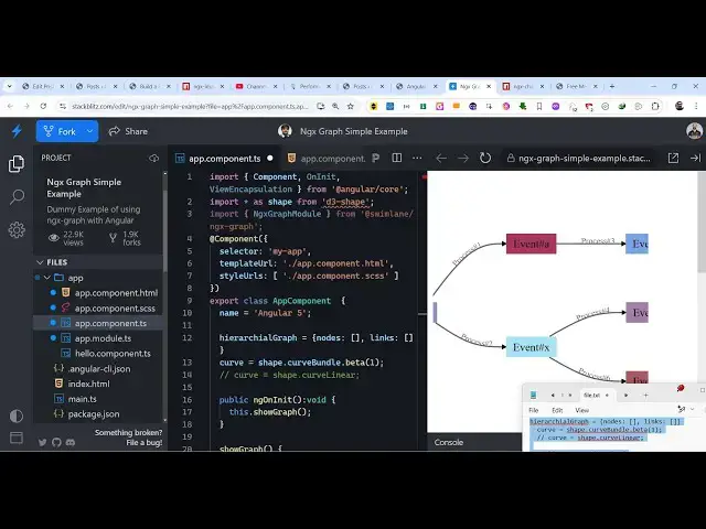 Video thumbnail for Angular ngx-graph Example to Build Flowcharts & Diagrams Using ngx-chart Library in TypeScript
