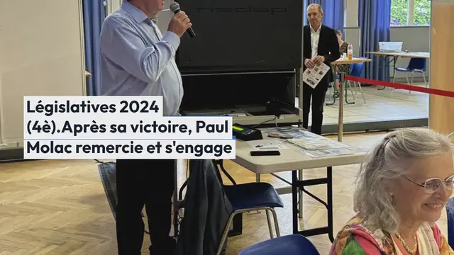 Video thumbnail for Législatives 2024 (4è). Après sa victoire, Paul Molac remercie et s’engage