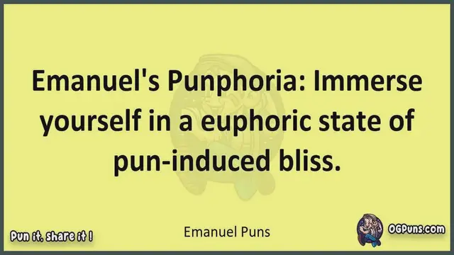 Video thumbnail for Emanuel - Jokes, Puns, Wordplays, and Laughter