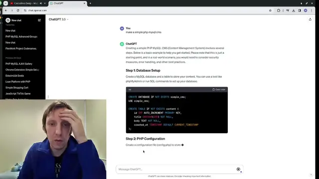 'Video thumbnail for Creating simple CMS with ChatGPT under 15 minutes'