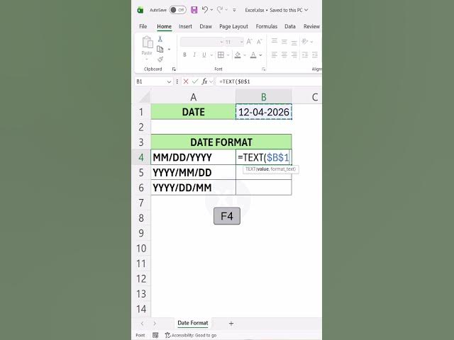 Video thumbnail for Date Format Won’t Change — Use This Excel Trick #excel #excelforbeginners #office