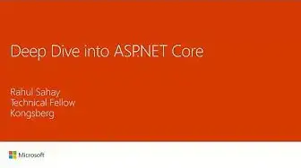 Video thumbnail for Webinar: Deep Dive Into ASP NET Core