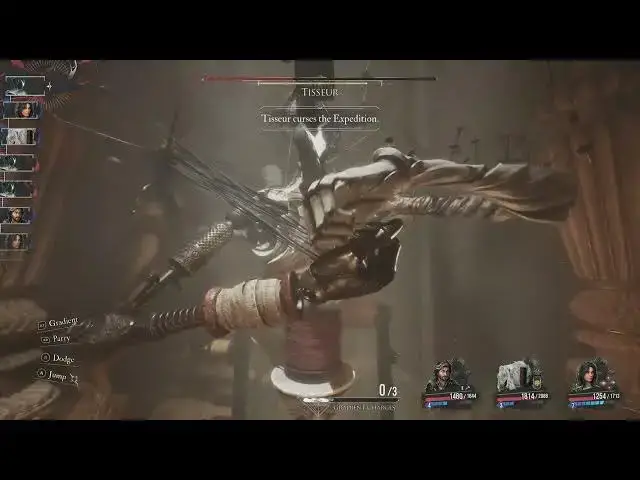 Video thumbnail for Clair Obscur: Expedition 33 - Act 2 Sirene: Defeat Tisseur Boss Fight Lune, Monoco, Maelle, Sciel