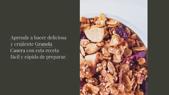 Video thumbnail for GRANOLA CASERA {con video paso a paso}