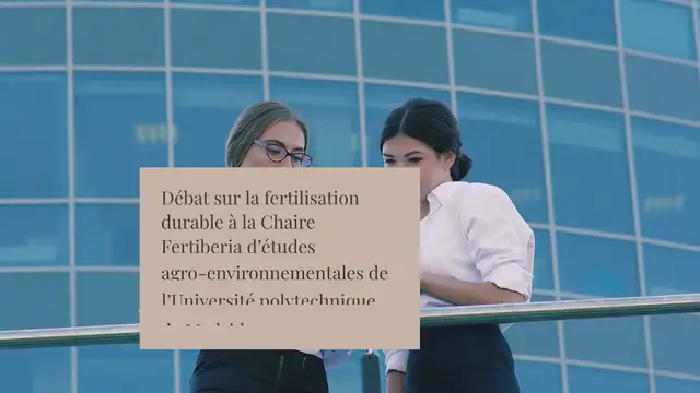 Video thumbnail for Débat sur la fertilisation durable à la Chaire Fertiberia d’études agro-environnementales de l’Université polytechnique de Madrid