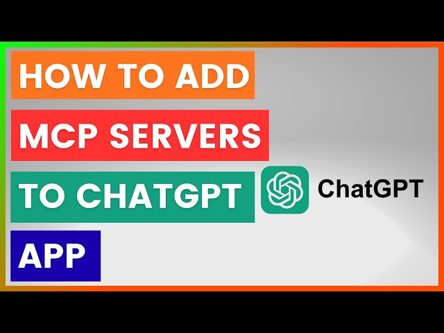 Video thumbnail for How To Add MCP Servers To ChatGPT App? [in 2026]