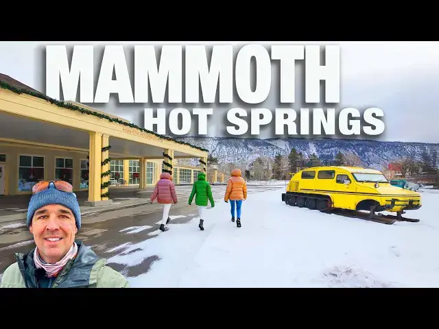 'Video thumbnail for Virtual Walk: Yellowstone Mammoth Hot Springs Village in December | 4K Nature Walk ❄️🌲🔥 - CityWalks'