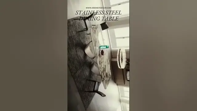 Video thumbnail for Stainless Steel Dining Table | Dining Room Furniture #shorts