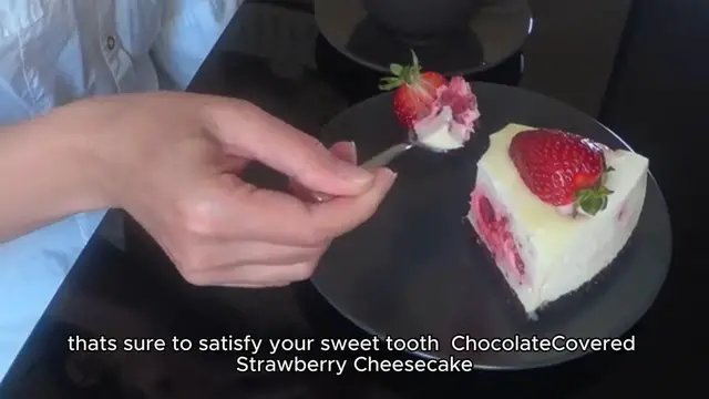 Video thumbnail for Chocolate Covered Strawberry Cheesecake