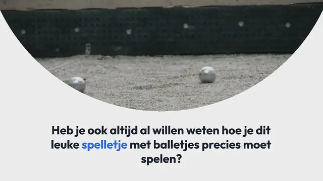 Video thumbnail for Jeu de Boules Spelregels Uitgelegd