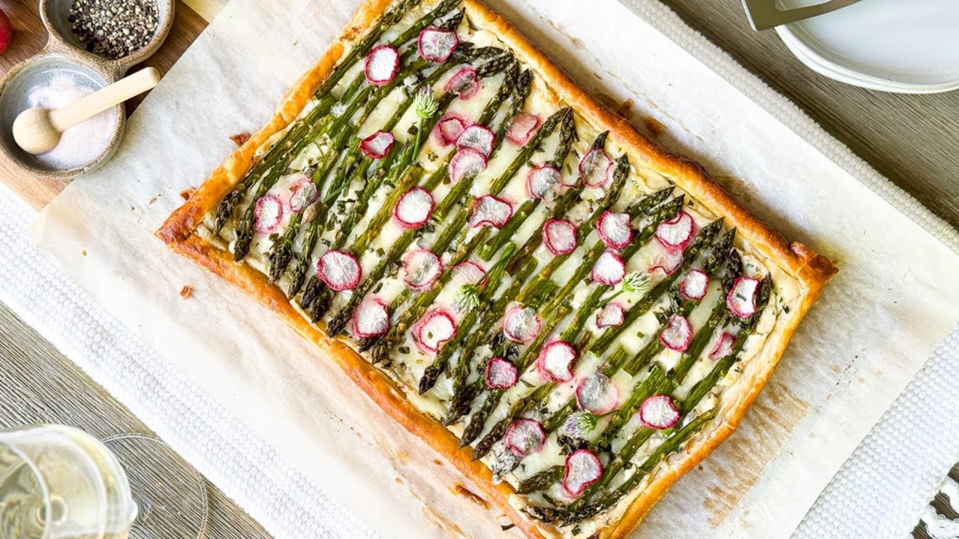 Video thumbnail for Springy Asparagus And Lemon Ricotta Tart Recipe