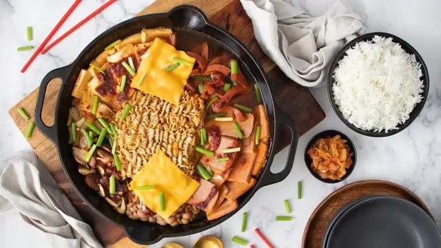 Video thumbnail for Budae Jjigae (Korean Army Base Stew) Recipe