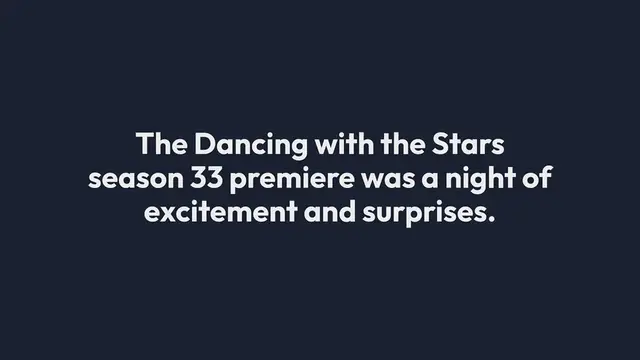 Video thumbnail for DWTS Season 33 Premiere Highlights