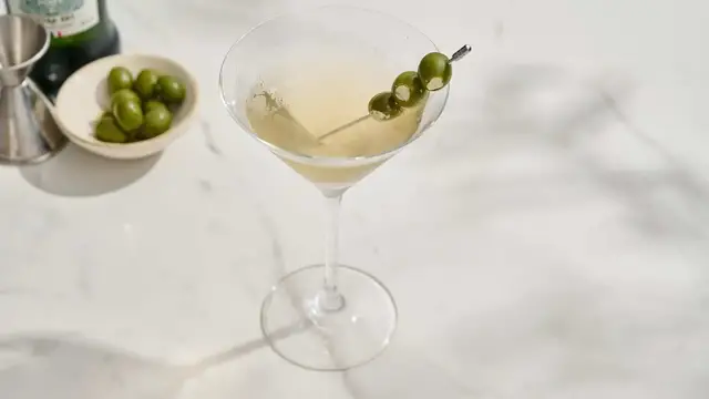 Video thumbnail for Briny Blue Cheese Dirty Martini Recipe