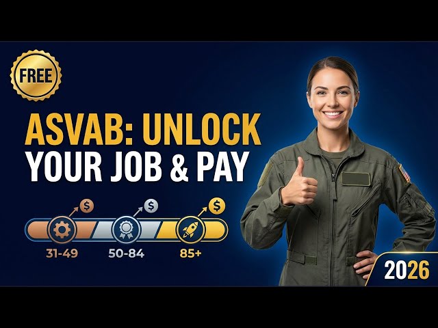 Video thumbnail for ASVAB Jobs List 2026: Military Jobs by Score (All 6 Branches) FREE Guide