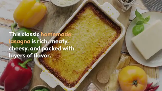 Video thumbnail for Easy Homemade Lasagna with Meat Sauce