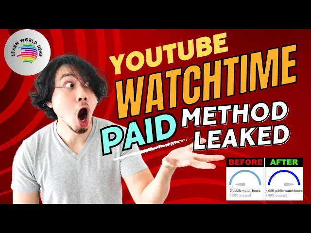'Video thumbnail for YouTube Watch Time New Trick || YouTube Watch Time New Method || Learn World Here @LearnWorldHere'