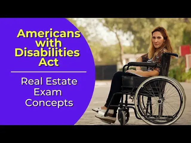 'Video thumbnail for Americans with Disabilities Act of 1990: What is it? Real estate license exam questions.'