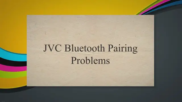 'Video thumbnail for Troubleshooting JVC Bluetooth Pairing Problems: Tips and Solutions for a Seamless Connection'