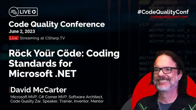 Video thumbnail for Röck Yoür Cöde: Coding Standards for Microsoft .NET by David McCarter | Code Quality Conference 2023