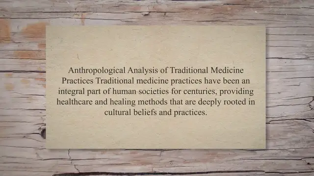 Video thumbnail for Anthropological Analysis of Traditional Medicine Practices
