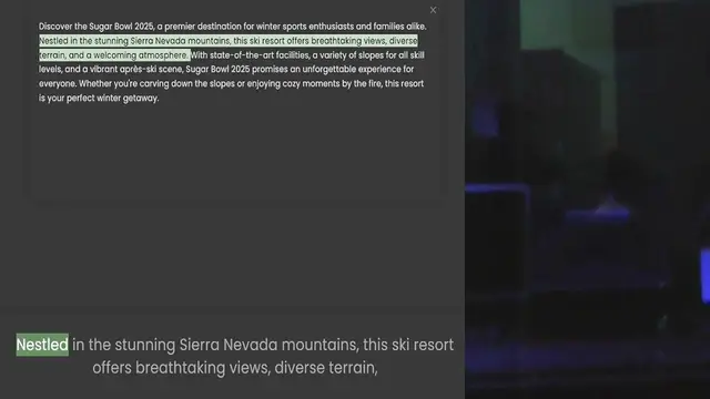 Video thumbnail for Nestled in the stunning Sierra Nevada mountains, this ski resort offers breathtaking views, diverse terrain, and a welcoming atmosphere. With state-of-the-art facilities, a variety of slopes for all skill levels, and a vibrant après-ski s