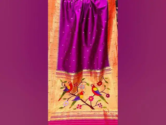 Video thumbnail for Triple Munia Paithani Saree | Pure Silk Saree with Rich Zari Border | NBMSSILKSAREE Collection 2025
