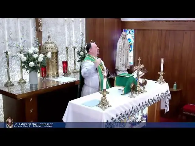 'Video thumbnail for Holy Mass from St Edward the Confessor in Tallulah 08-11-2024'