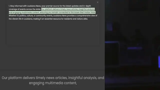 Video thumbnail for 1. Stay informed with Louisiana News, your premier source for the latest updates and in-depth coverage of events across the state. Our platform delivers timely news articles, insightful analysis, and engaging multimedia content, ensuring