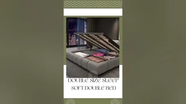 Video thumbnail for Double Size Sleep: Soft Double Bed | Furniture #shorts
