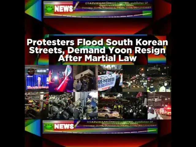 Video thumbnail for Protesters Flood South Korean Streets, Demand Yoon Resign After Martial Law
