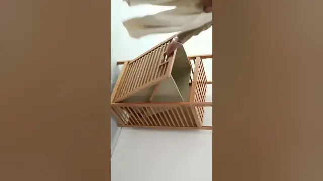 Video thumbnail for The Dirty Clothes Wooden Basket Rack #shorts