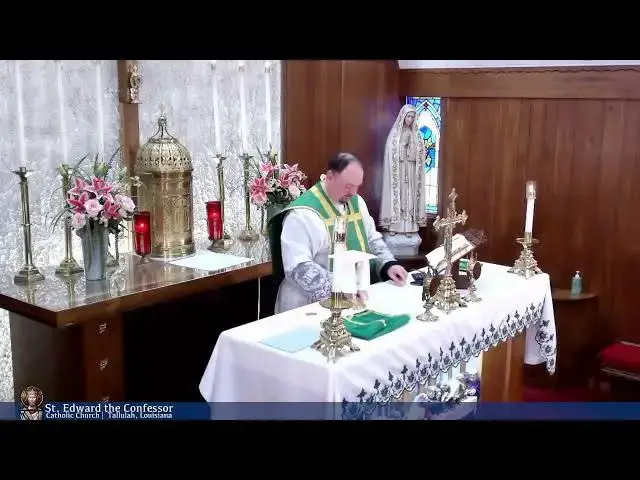 'Video thumbnail for Holy Mass from St Edward the Confessor in Tallulah 08-25-2024'