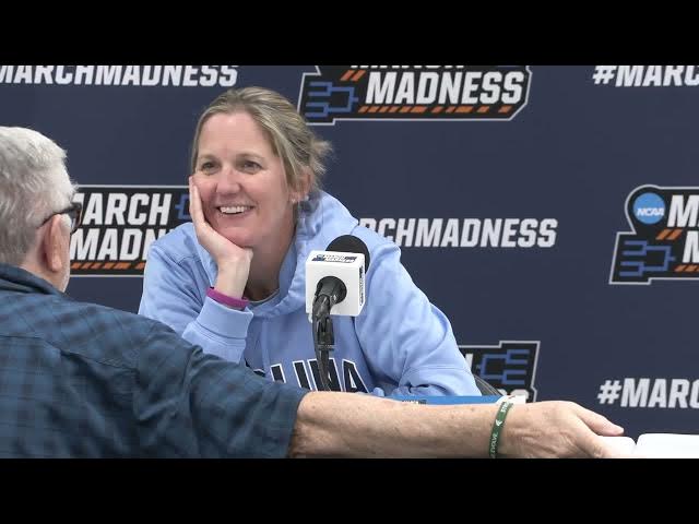 Video thumbnail for Press conference before #UNC's game vs. Md., with Elina Aarnisalo, Lanie Grant & Courtney Banghart.