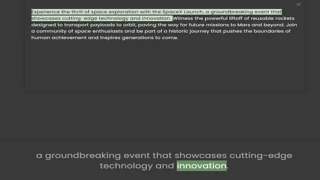 Video thumbnail for Experience the thrill of space exploration with the SpaceX Launch, a groundbreaking event that showcases cutting-edge technology and innovation. Witness the powerful liftoff of reusable rockets designed to transport payloads to orbit, pav