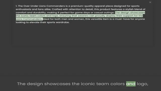 Video thumbnail for 1. The Over Under Lions Commanders is a premium-quality apparel piece designed for sports enthusiasts and fans alike. Crafted with attention to detail, this product features a stylish blend of comfort and durability, making it perfect for