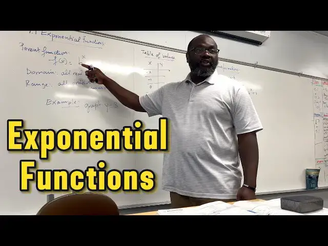 Video thumbnail for Master Exponential Functions | Graphing, Domain, Range & Transformations