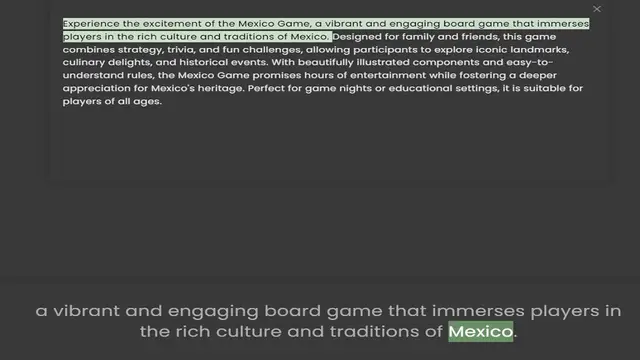 Video thumbnail for Experience the excitement of the Mexico Game, a vibrant and engaging board game that immerses players in the rich culture and traditions of Mexico. Designed for family and friends, this game combines strategy, trivia, and fun challenges,