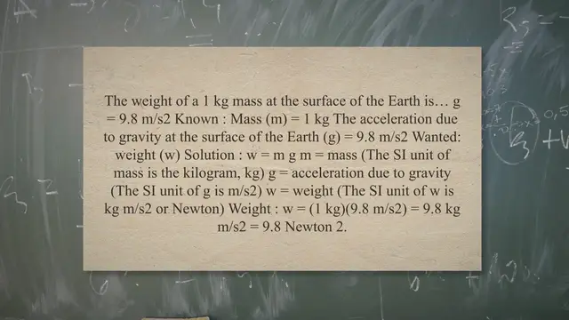 Video thumbnail for Mass and weight – problems and solutions