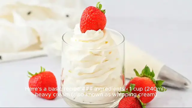 Video thumbnail for whipped cream recipe