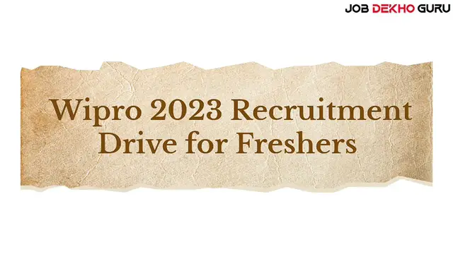 'Video thumbnail for Wipro Recruitment Drive for 2023 Freshers'