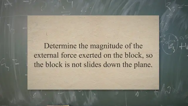 Video thumbnail for Equilibrium of the bodies on a inclined plane – application of the Newton’s first law problems and solutions