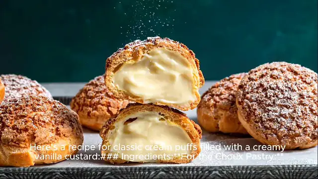 Video thumbnail for cream puff recipe