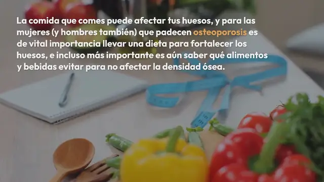 Video thumbnail for Alimentación recomendada para mujeres con osteoporosis