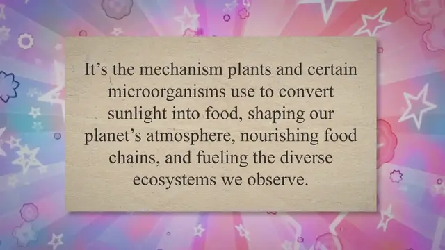 Video thumbnail for Photosynthesis